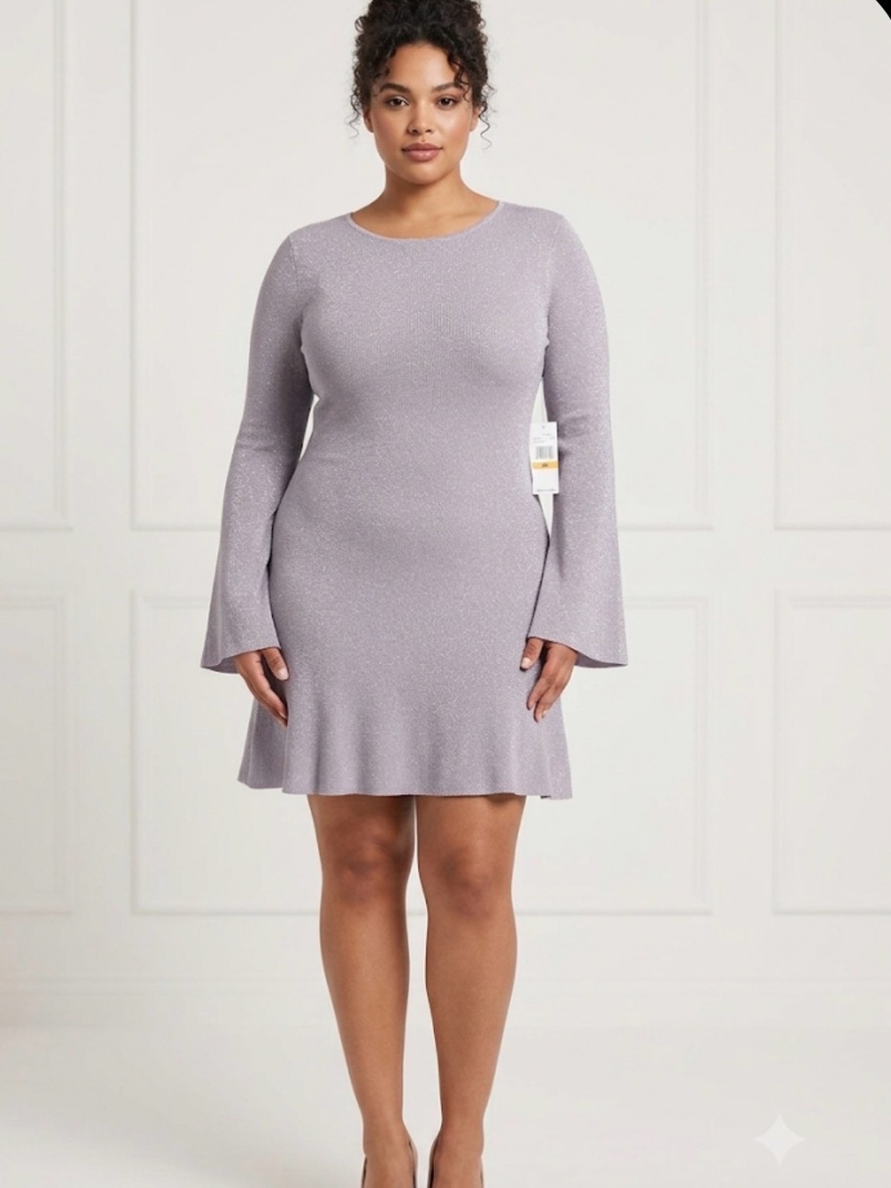 Forever 21 Mermaid Collection Shimmery Lilac Long-Sleeve woman dress NWT size 0X